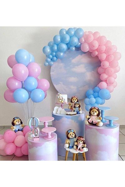 BEST PARTİ Cinsiyet Revealing Party Balloon Chain 50 τμχ + 5 Mt Balloon Chain