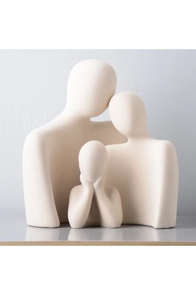 Minima Art Studio Dekoratif Aile Biblo Obje Beton Heykel Set