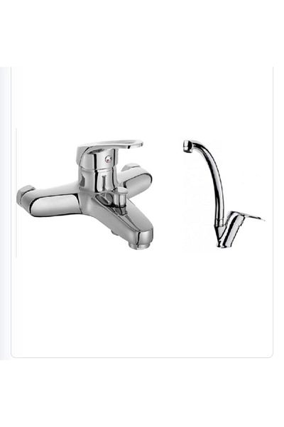 Rainex Mix Bathroom And Long Swan Sink / Sink Faucet Set 2 Pieces