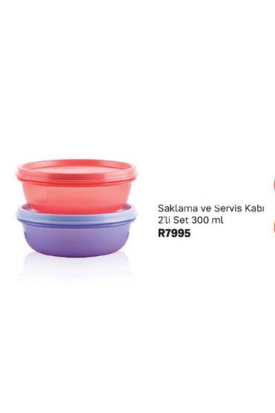 Tupperware Storage and Service Storage Container Set of 2 300 Ml Esc