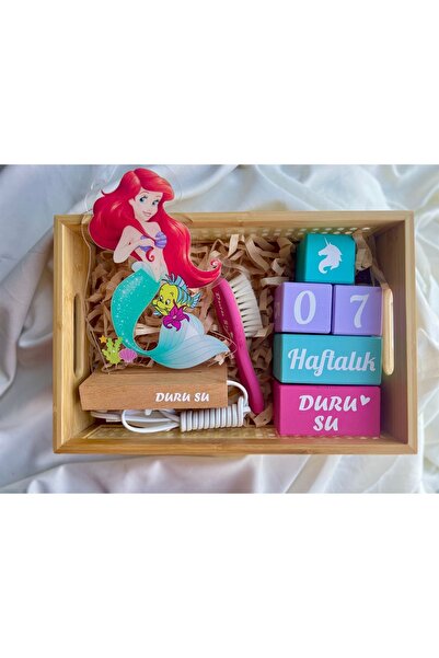 mogokids masa lambası ve bebek anı küpü seti bebek hediyelik seti çekim dekor