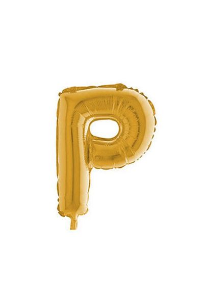 Acar Süs Foil Balloon Letter P Gold Color 40 Inc 100 Cm