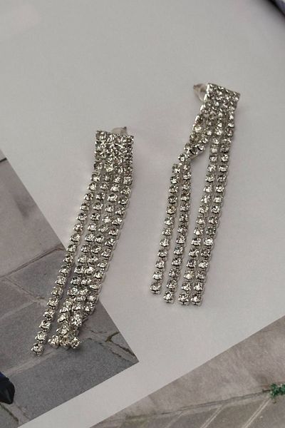 Trendy Butik أقراط متدلية على شكل ممر مائي