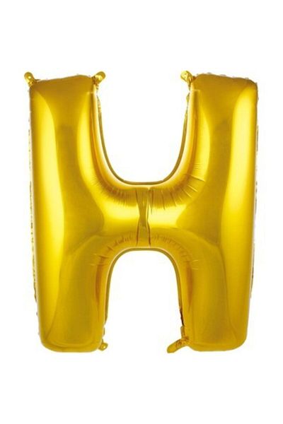 ikm balon Foil Balloon Letter H Gold Color - Letter H Balloon - Letter Foil Balloon 100 cm Gold Balloon