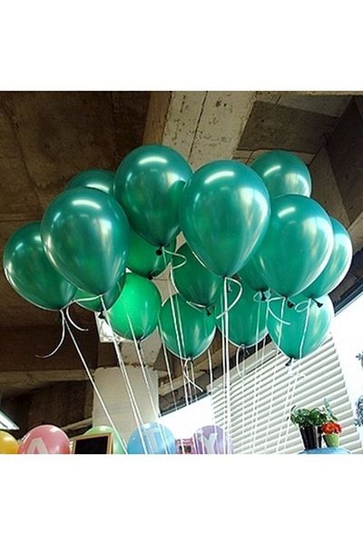 HBK Dark Green Metallic Balloon 15 Pieces