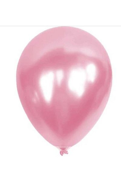 New Eco 50 Pieces Mixed Light Pink, White, Silver Metallic Shiny Balloon 2.5 Meters Balloon Chain Gift