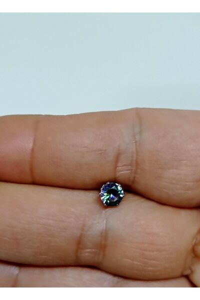 mama india alaçatı Unisex Kadın Erkek 316L Cerrahi Çelik Mistik Topaz Zirkon ...