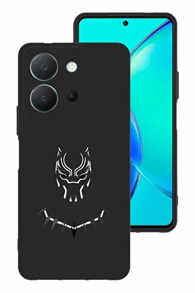 vivo Y36 Kamera Korumalı ve Tasarımlı Siyah Renk Silikon Kılıf