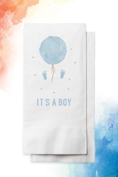 nna tasarım 20 ADET IT'S A BOY BASKILI PEÇETE (P134-20)