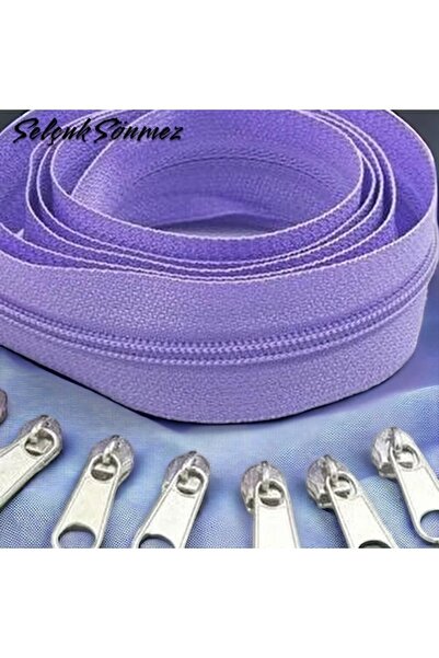 SELÇUK SÖNMEZ Lila 10 Metre Fermuar 20 Adet Başlık