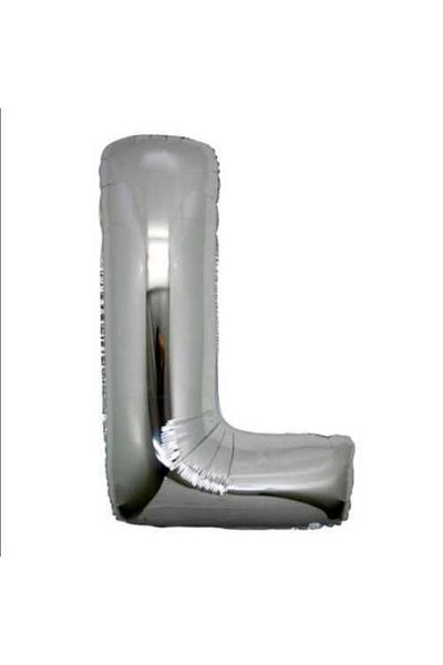 İkmal L Silver Letter Balloon 76 Cm