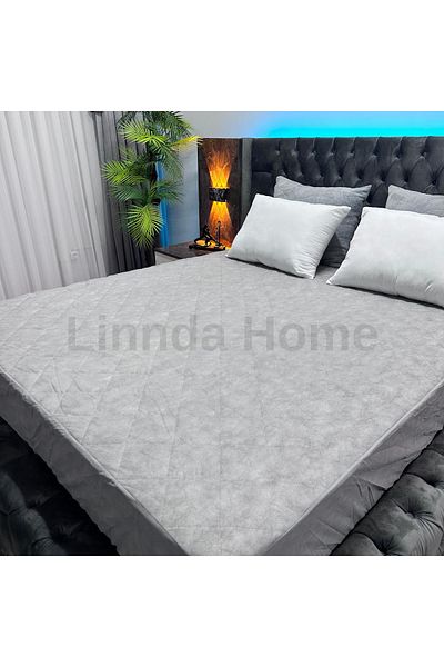 Linnda Home Протектор за матрак Linnda с цветен капитон