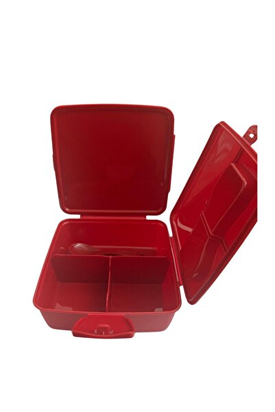 Galatasaray Lisanslı Kendinden Kaşıklı 4 Bölmeli 2 Katlı Okul Beslenme Kutusu