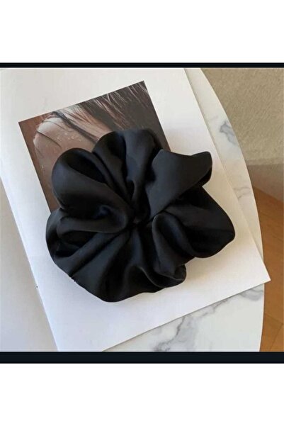 Elvinege Aksesuar Büyük Boy Saten Lastikli Simit Toka - Scrunchie Toka