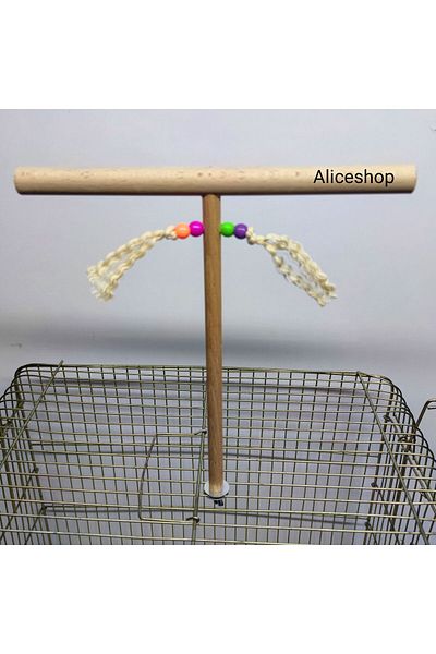 aliceshop Natural Wooden Cage - Perch Sultan Sevda Paradise Budgie