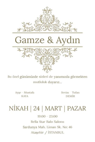 Belinay Düğün Davetiyesi 112 06 (1000 ADET)