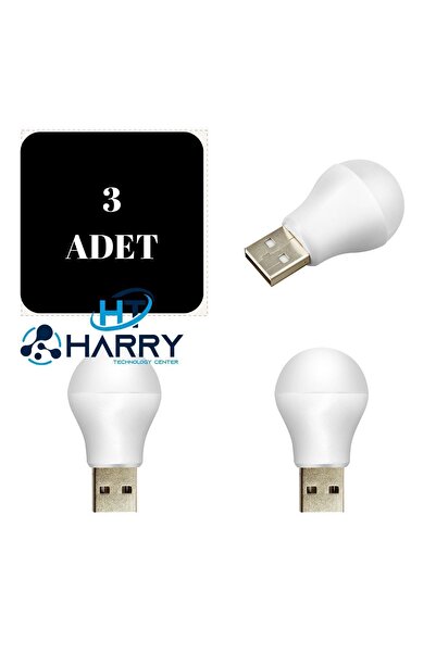 harry 3 Adet 5 Volt 1 Amper Mini Usb Gün Işığı Led Ampul Gece Lamba Okuma Işı...