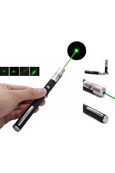 harry 15 Km Menzilli AAA Pilli Tek Başlıklı Yeşil Lazer Pointer 2 Adet Pil Hediye