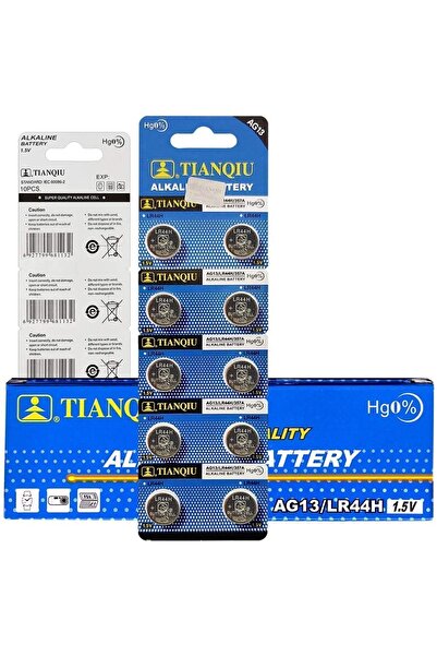 Emre Silver Ag13 Tıanqıu Lazer Hesap Makinası Işık Pili Ag13 Lr44h 357a A76 Sr44sw 1.5 V 10 Adet