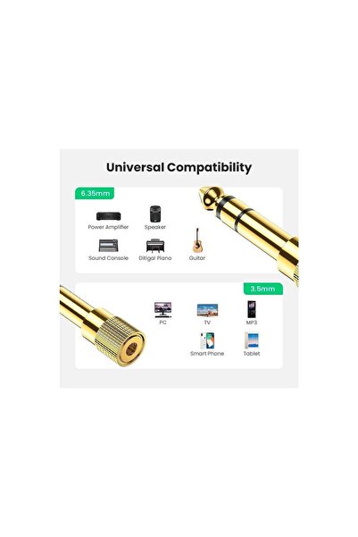 harry 2 Pieces 3.5 Mm 6.3 Mm Jack Converter Headphone Converter For Piano 6.35 mm male 3.5 mm female