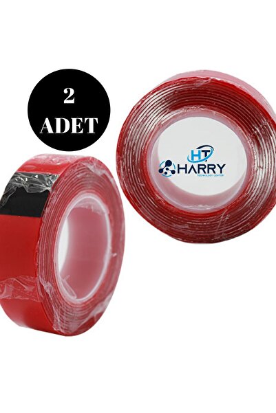 harry 2 ADET 19 MM X 2 METRE SİLİKONLU KIRMIZI VHB AKRİLİK ÇİFT TARAFLI BANT ...