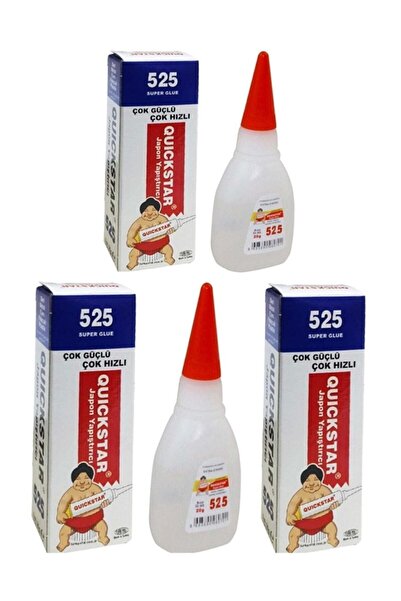 Quickstar 3 Adet 20gr Metal-plastik-cam-ahşap-porselen Güçlü Pratik Hızlı Jap...
