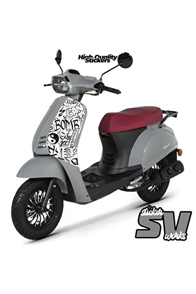ARONA Motosiklet Kaplama Sticker Evrensel Motor Etiket Modeli Kaplama Folyosu...