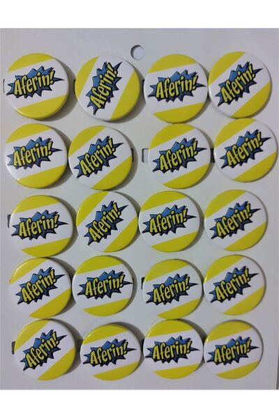 şahane parti 20 Adet Öğrenci Motivasyon Aferin Rozeti