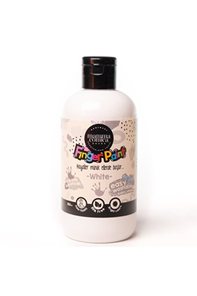 MammacomicaDough Beyaz Yıkanabilir Parmak Boya 250ml