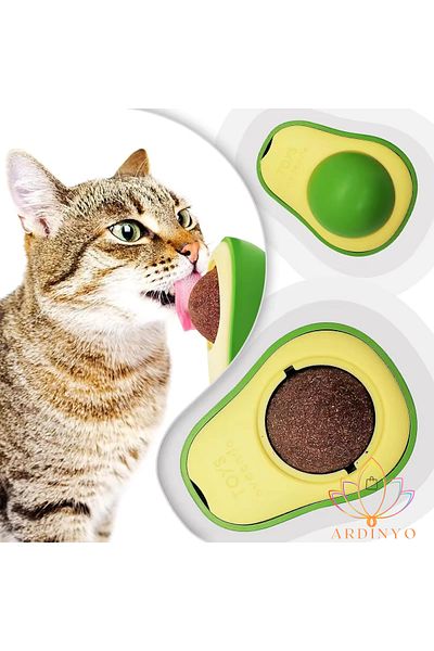 Ardinyo AvocadoCatnipCat Grass - 360 Degree Rotating Healthy Licking Ball