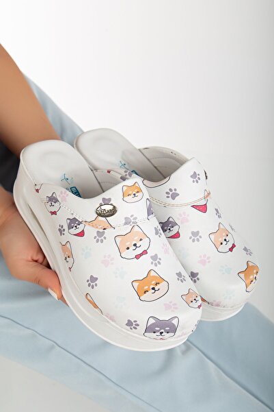 BLUMSABOTERLİK New Patterned Women's Air Sole Sabo Orthopedic Hospital, Doctor, Nurse, Veterinary Slippers