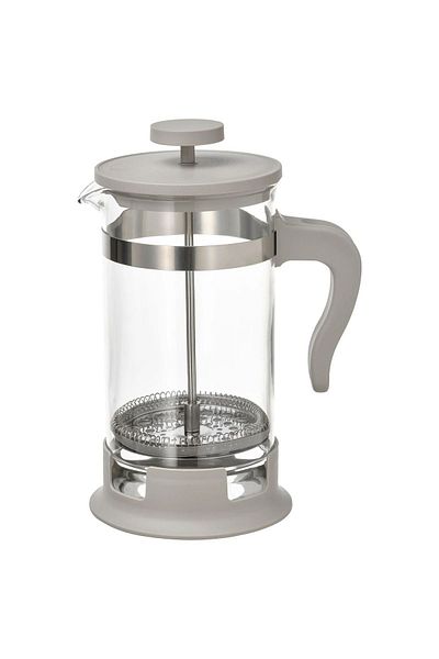 IKEA UPPHETTA french press, stainless steel-light gray/beige, 1 l