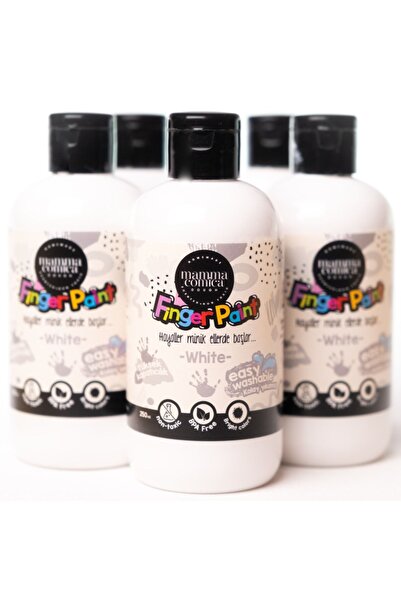 MammacomicaDough Beyaz Yıkanabilir Parmak Boya 250ml
