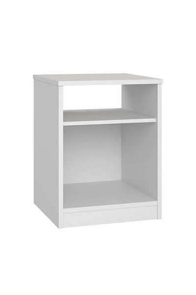 Modern home Modern White Side & Night Table with Shelves - Sleek and Functional Storage Solution