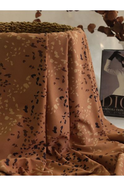 Parça Kumaş Dünyası Silk Velvet Fabric Salmon Color (1 METER)