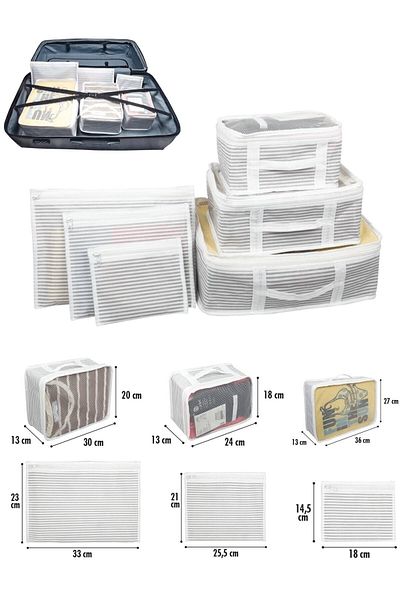 ALAS 6-Piece Suitcase Set - Organizer