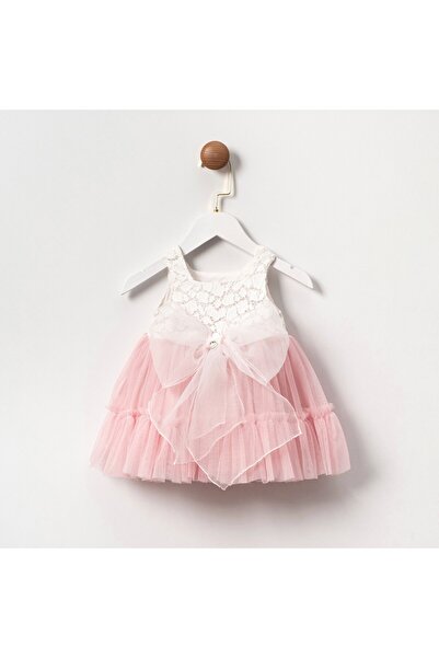 MMG KIDS WEAR TÜL KUŞAKLI TÜTÜ ETEKLİ ASKILI KIZ ELBİSE