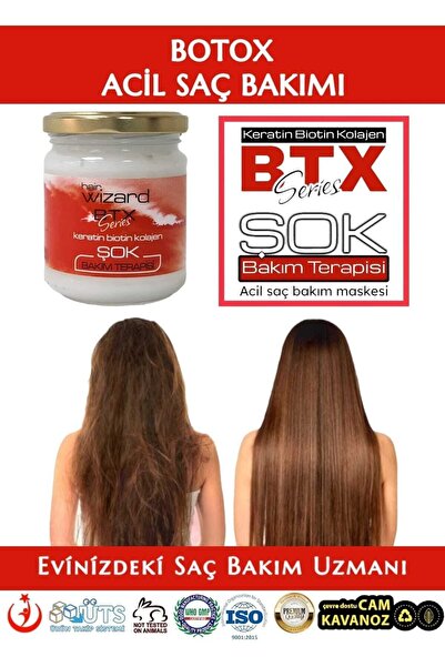 HAIR WIZARD Acil Saç Bakımı Botox Şok Bakım Terapisi Işlem Görmüş, Aşırı Yıpr...