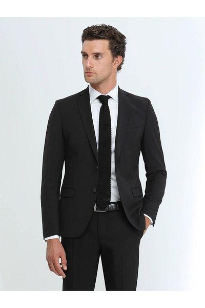 Kip Mona Collar Single Slit Extra Slim Fit Wool Blend Basic 6 Drop Classic Suit
