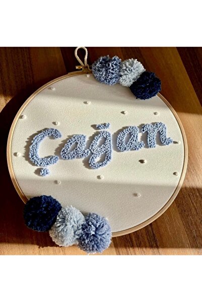 afralya home Bebek Çocuk Odası Yenidoğan Isme Özel Kapı Süsü- Duvar Dekorasyon Aksesuarı 25 Cm