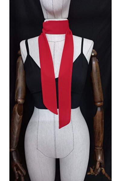 es moda shop Luda Multifunctional Chiffon Kerchief Scarf Neck Tie 150*3 Red