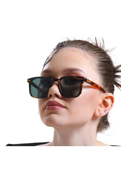 Pierre Lotus Unisex Leopard Rectangular Sunglasses - Plg1058