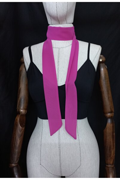 es moda shop Fuchsia Luda Chiffon Scarf - 150*3 Scarf Necklace