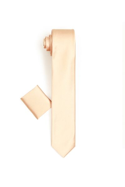 Varetta Men's Slim Fit Slim Fit Handkerchief Tie - Wheat Yellow