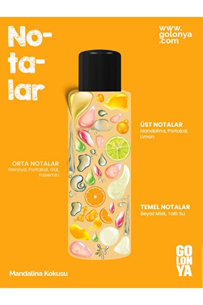 Golonya Ekşi Mandalina Kokulu Kolonya - Cam Şişe 250 ml