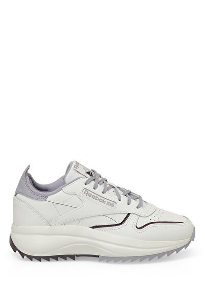 Reebok حذاء رياضي نسائي من الجلد الكلاسيكي SP باللون الأبيض الفاتح