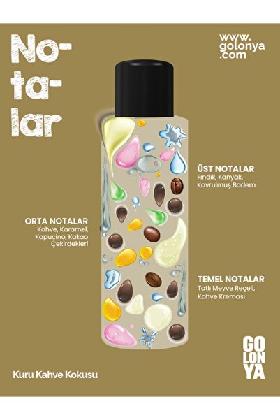 Golonya Kuru Kahve Kokulu Kolonya - 250 ml Cam Şişe