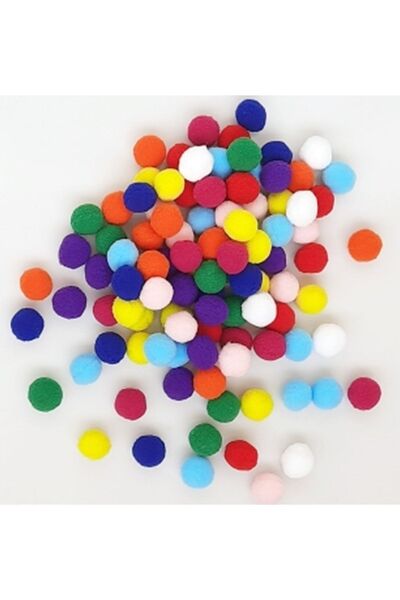 Bia Renkli Ponpon 3 Cm 100 Adet