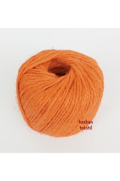 TıkTık AL Renkli Jüt Çuval Ipi Hasır Ip Turuncu 100 Gr