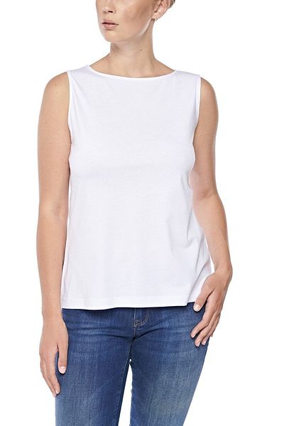 FSM1453 Tricou pentru femei, din bumbac, modal, fără mâneci, cu bretele late și groase, cu potrivire confortabilă - 2403